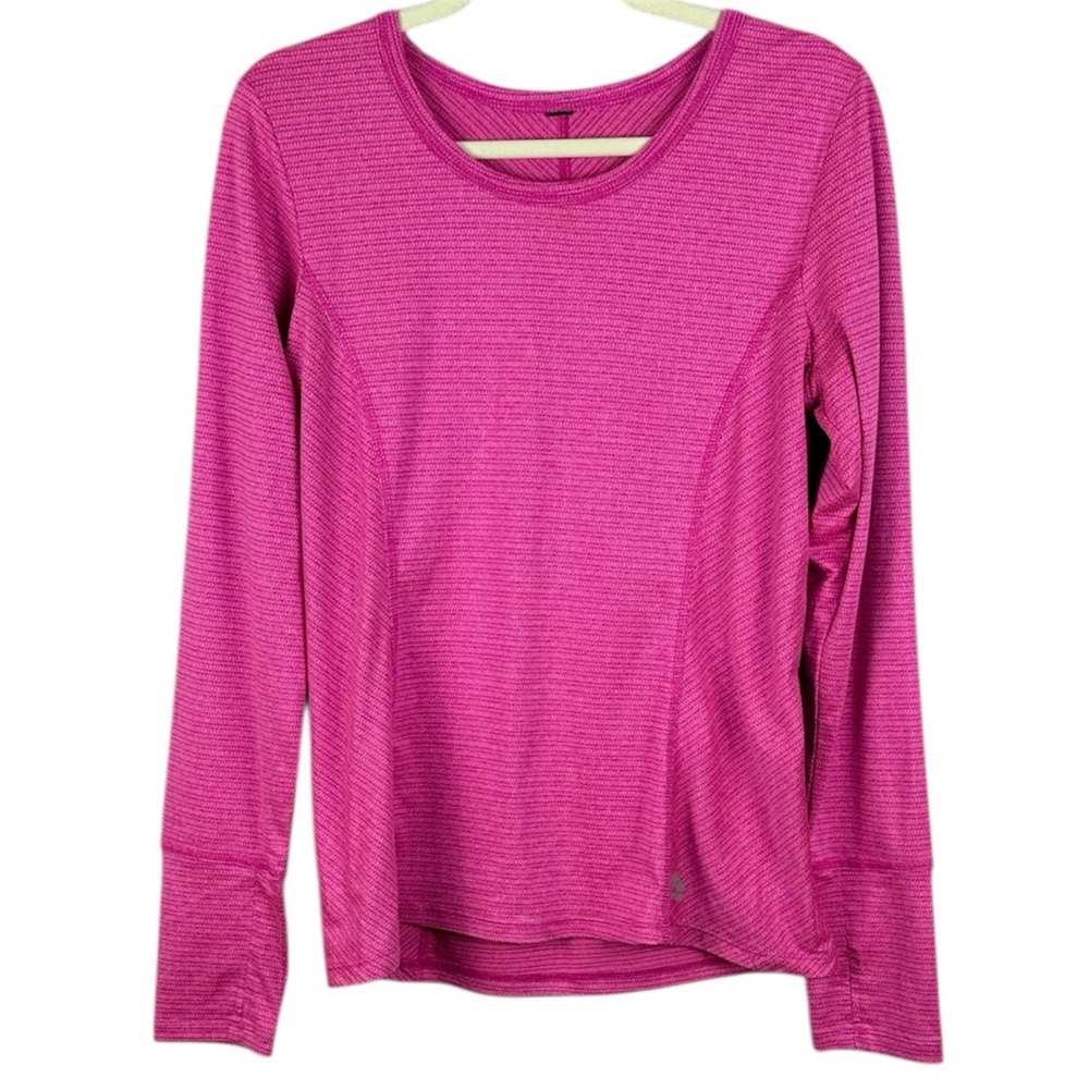 RBX Activewear Running Yoga Fuchsia Long Sleeve Thumbholes Medium Tee